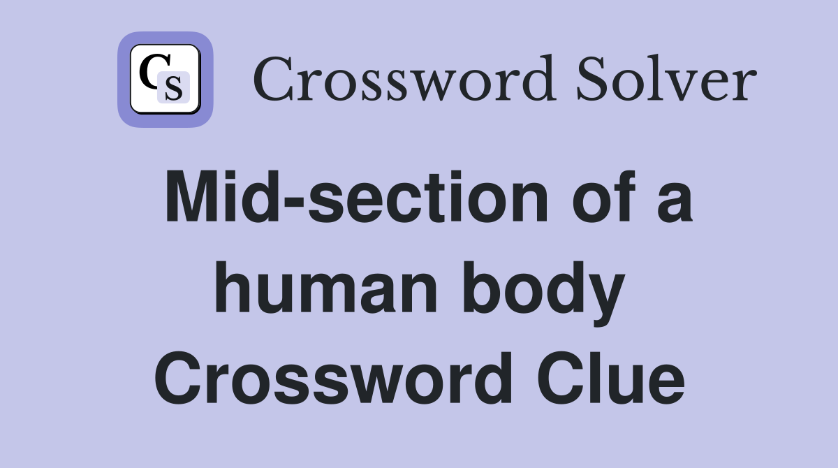 Mid-section of a human body Crossword Clue