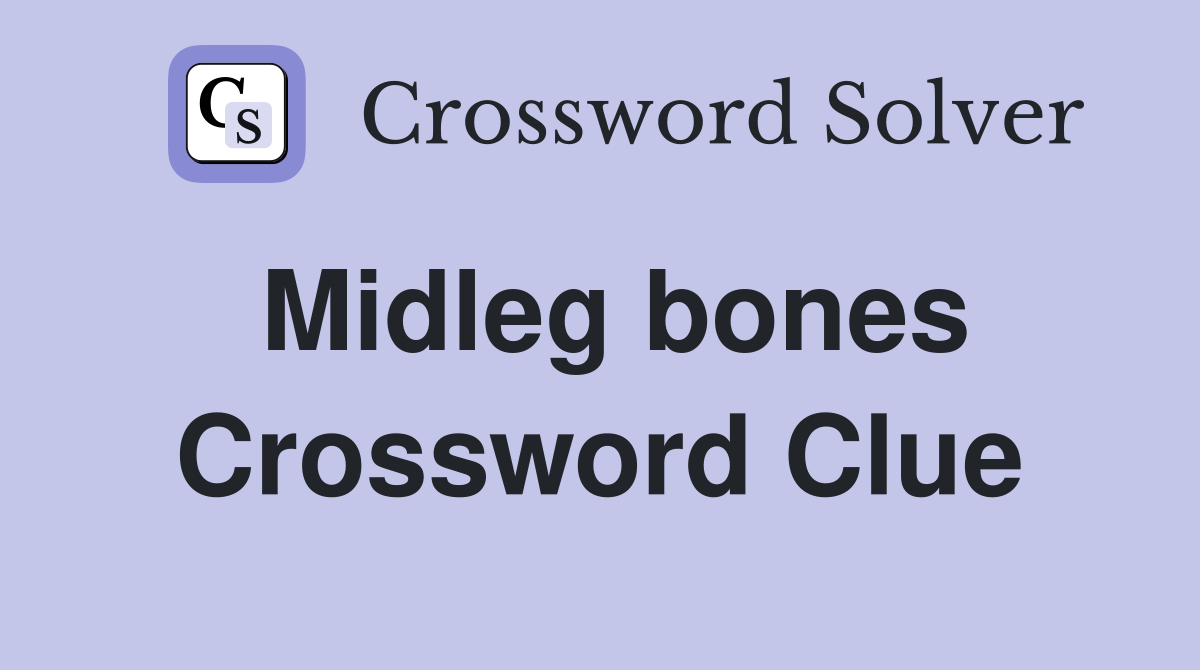 Midleg bones Crossword Clue