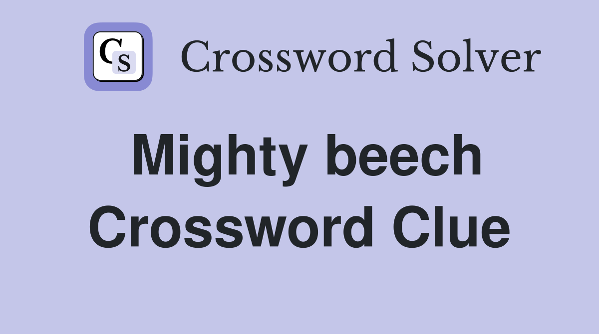 Mighty beech Crossword Clue