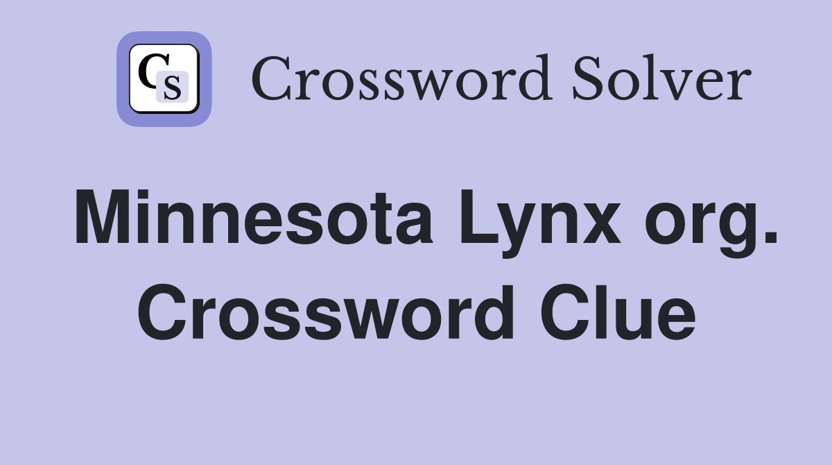 Minnesota Lynx org. Crossword Clue