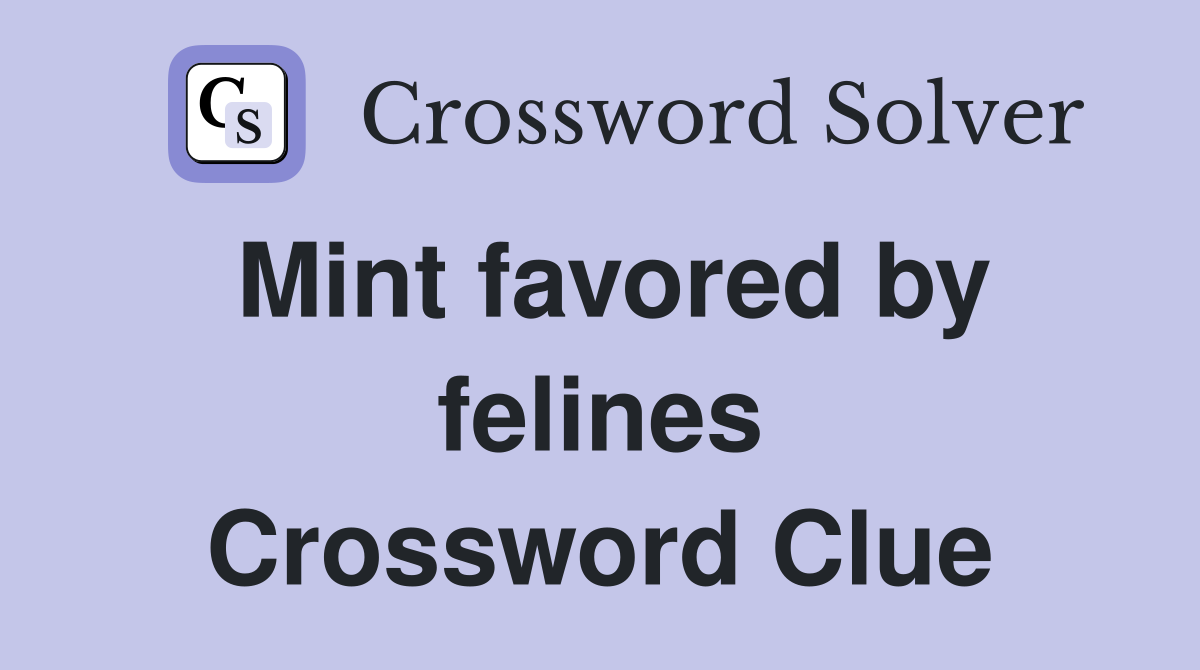Mint favored by felines Crossword Clue
