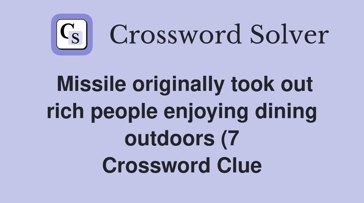 Missile originally took out rich people enjoying dining outdoors (7 Missile originally took out rich people enjoying dining outdoors (7
