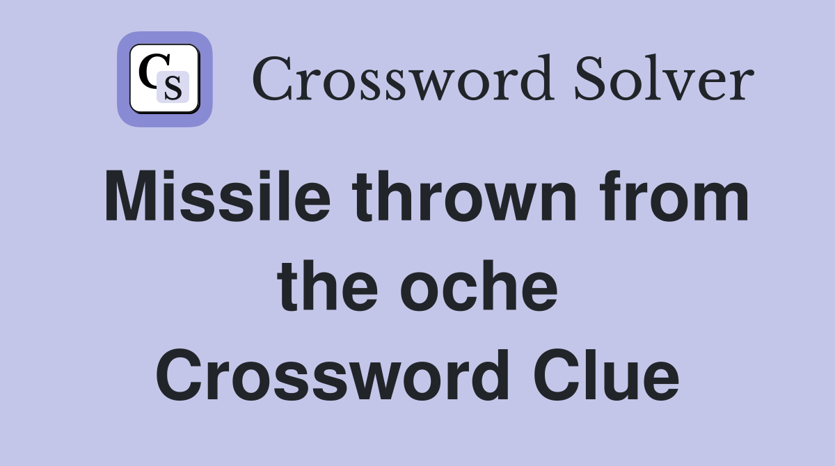 Missile thrown from the oche Crossword Clue