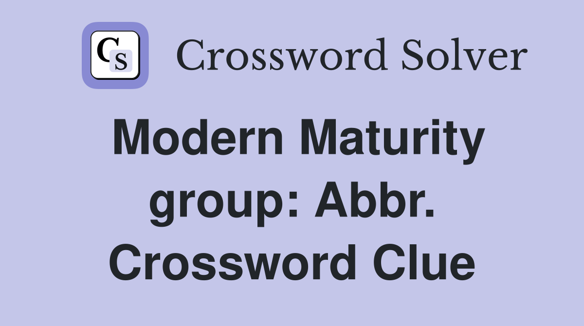 Modern Maturity group: Abbr. Crossword Clue