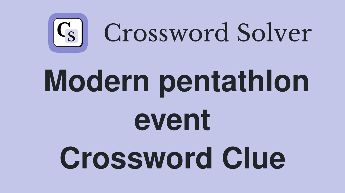 Modern pentathlon event Crossword Clue