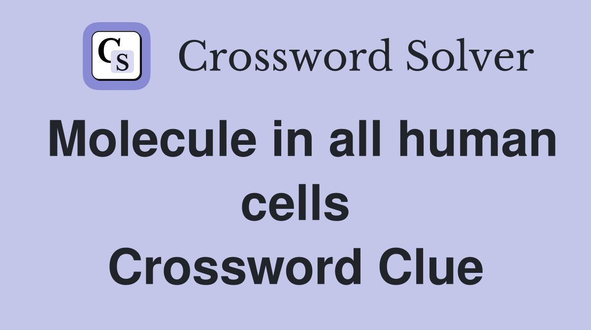 Molecule in all human cells Crossword Clue