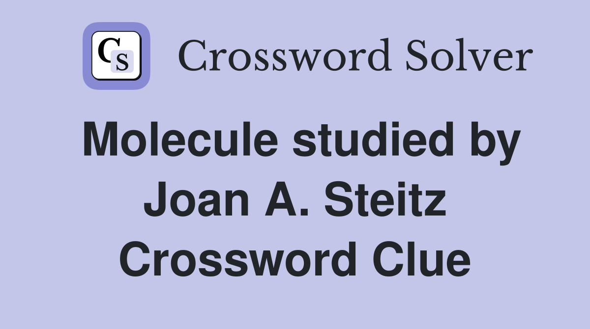 Molecule studied by Joan A. Steitz Crossword Clue