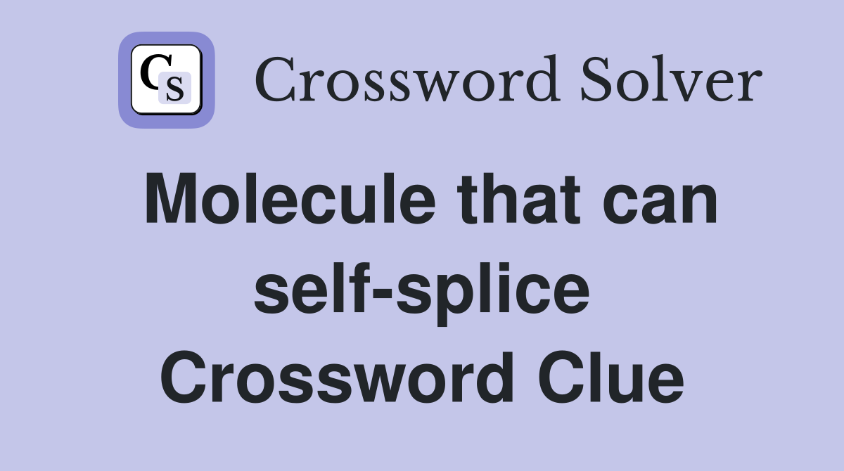 Molecule that can self-splice Crossword Clue