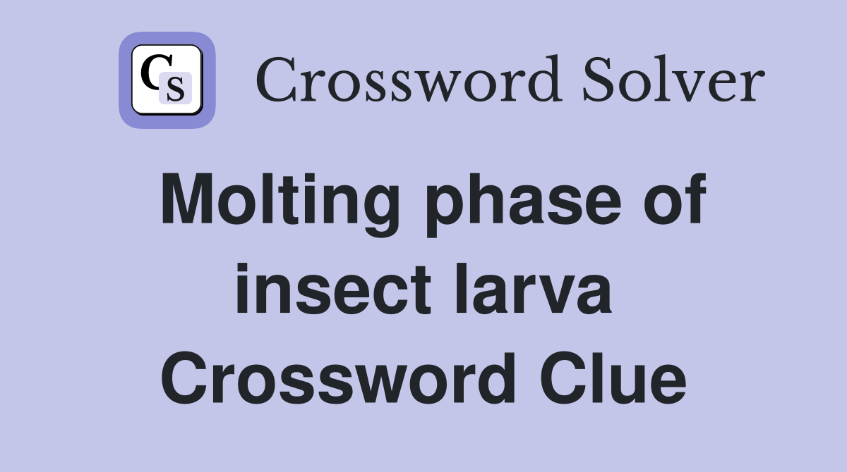 Molting phase of insect larva Crossword Clue