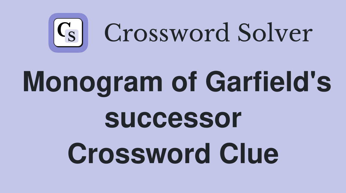Monogram of Garfield's successor Crossword Clue