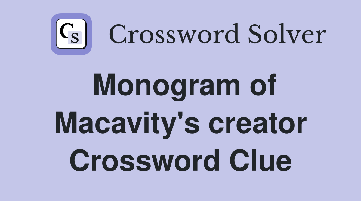 Monogram of Macavity's creator Crossword Clue