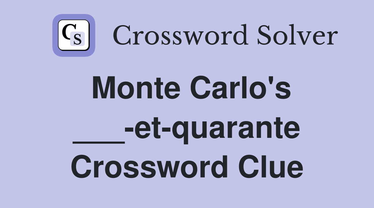 Monte Carlo's ___-et-quarante Crossword Clue