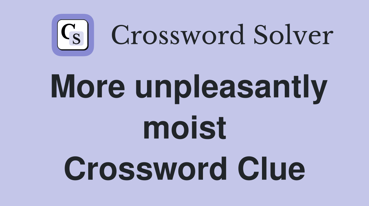More unpleasantly moist Crossword Clue