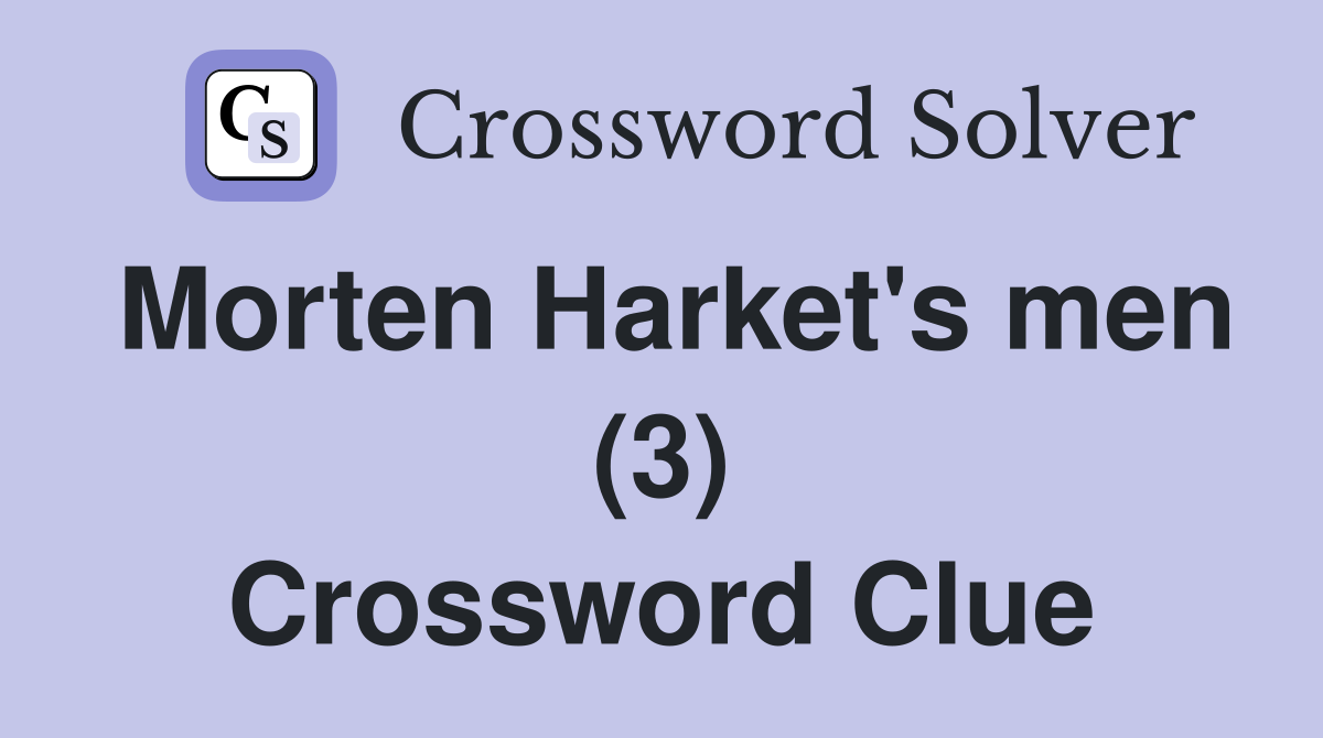 Morten Harket's men (3) Crossword Clue