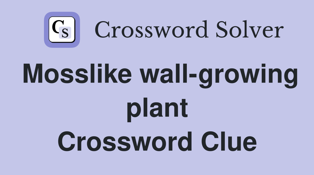 Mosslike wall-growing plant Crossword Clue