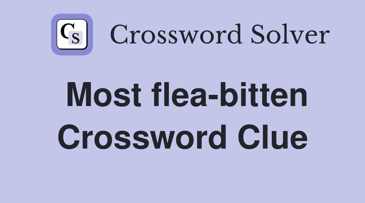 Most flea-bitten Crossword Clue