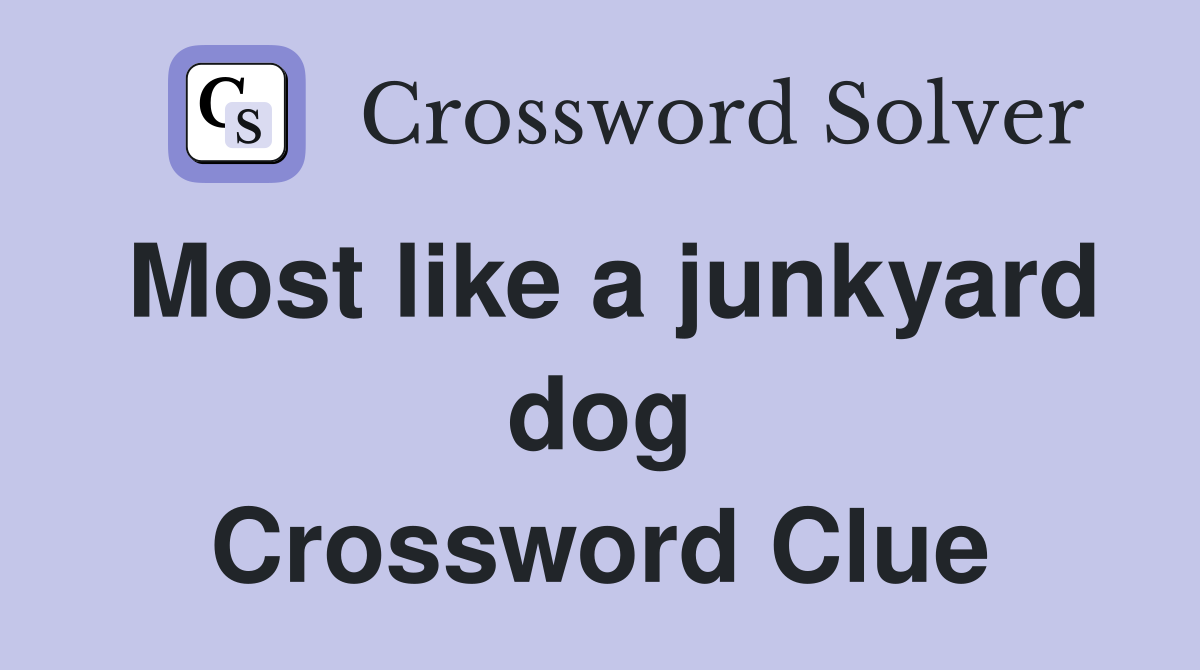 Most like a junkyard dog Crossword Clue