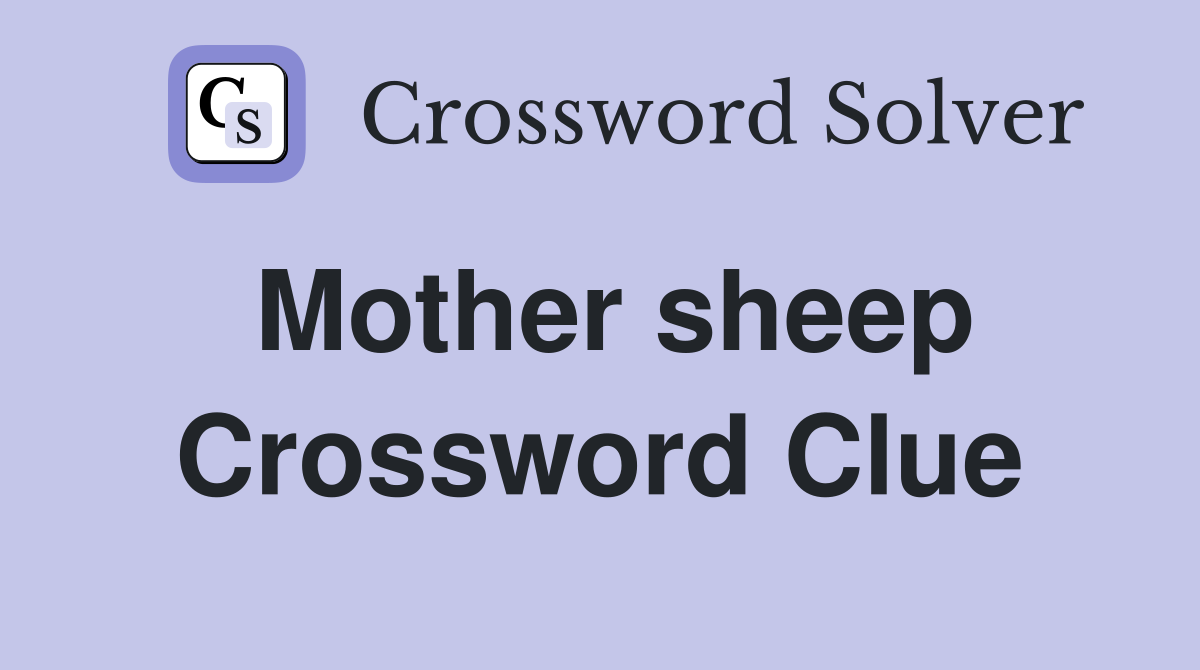 Mother sheep Crossword Clue