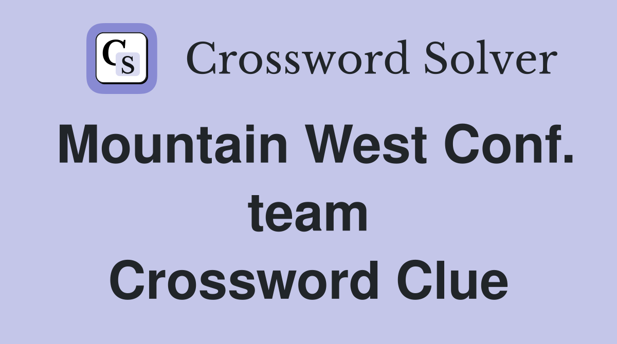 Mountain West Conf. team Crossword Clue
