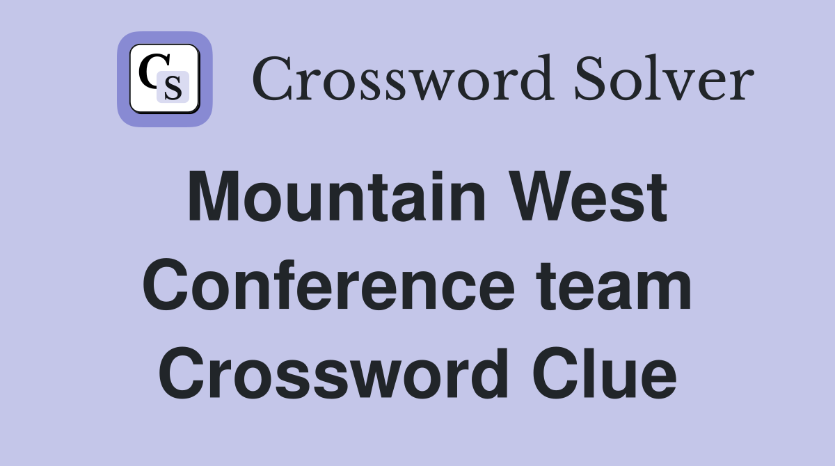 Mountain West Conference team Crossword Clue