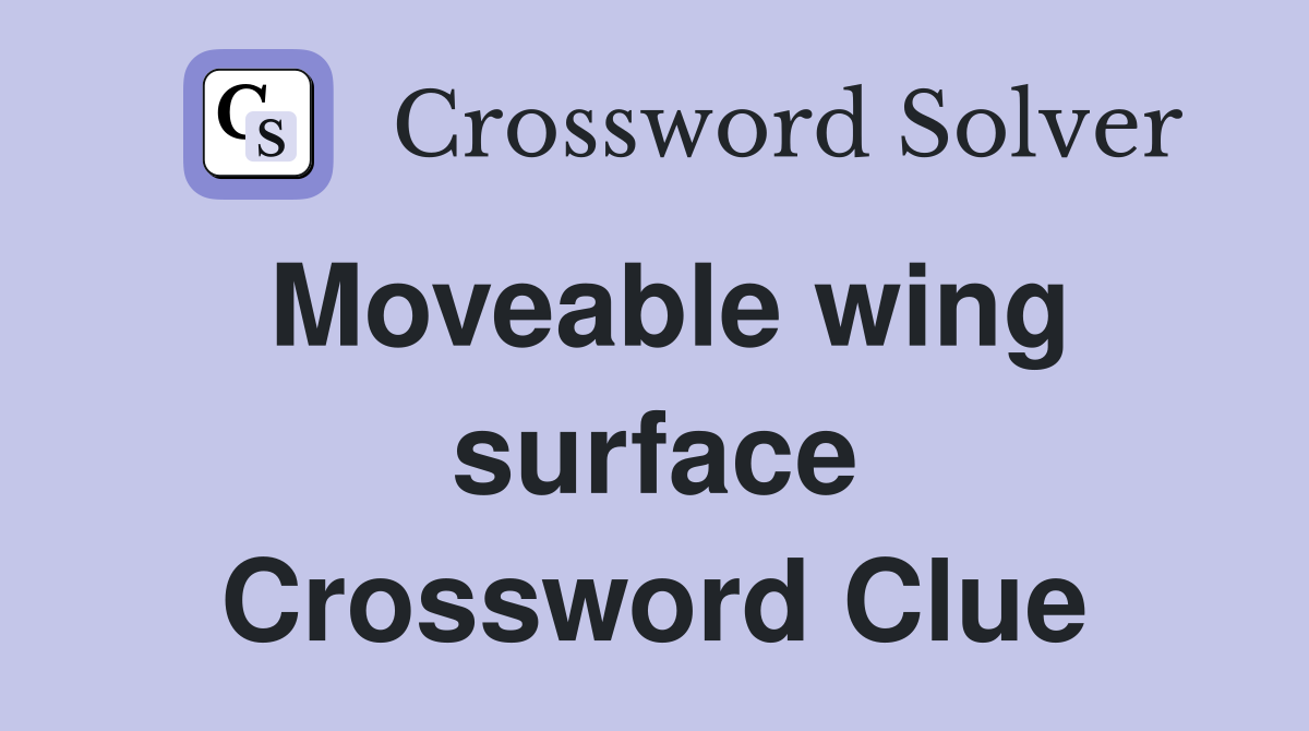 Moveable wing surface Crossword Clue