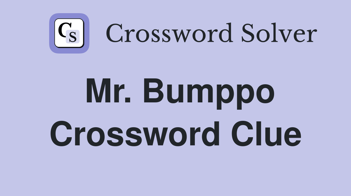 Mr. Bumppo Crossword Clue