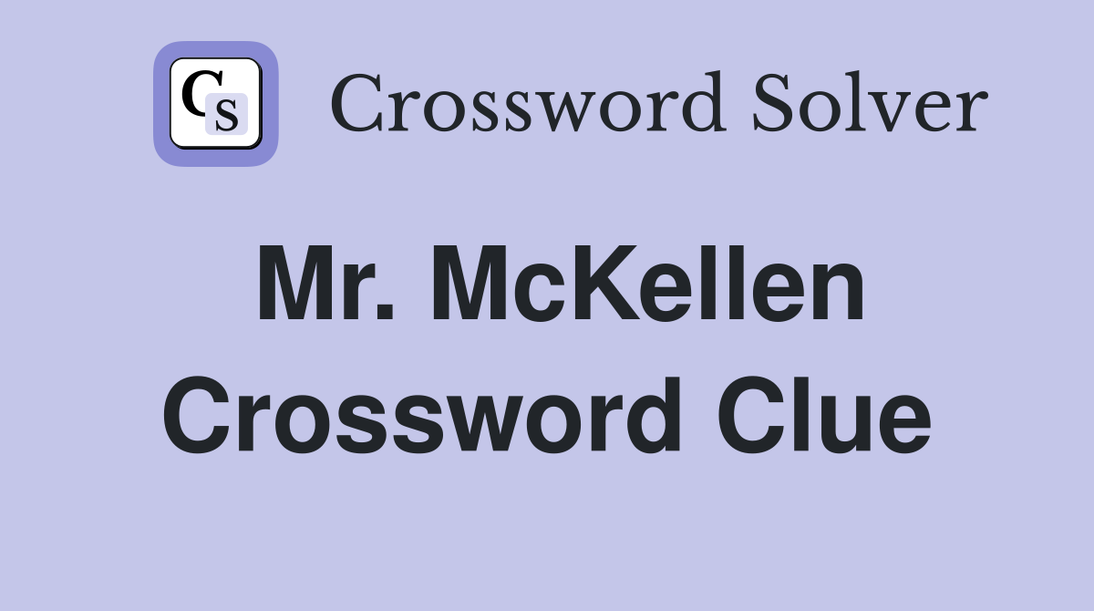 Mr. McKellen Crossword Clue