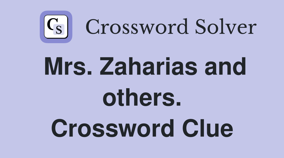 Mrs. Zaharias and others. Crossword Clue
