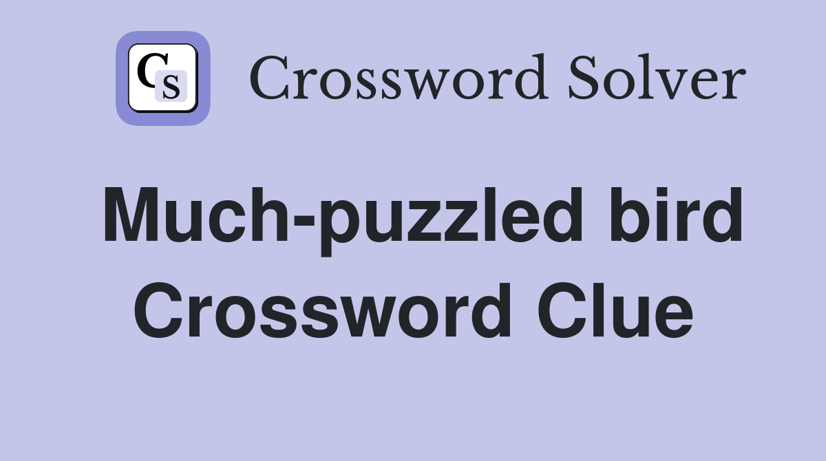 Much-puzzled bird Crossword Clue