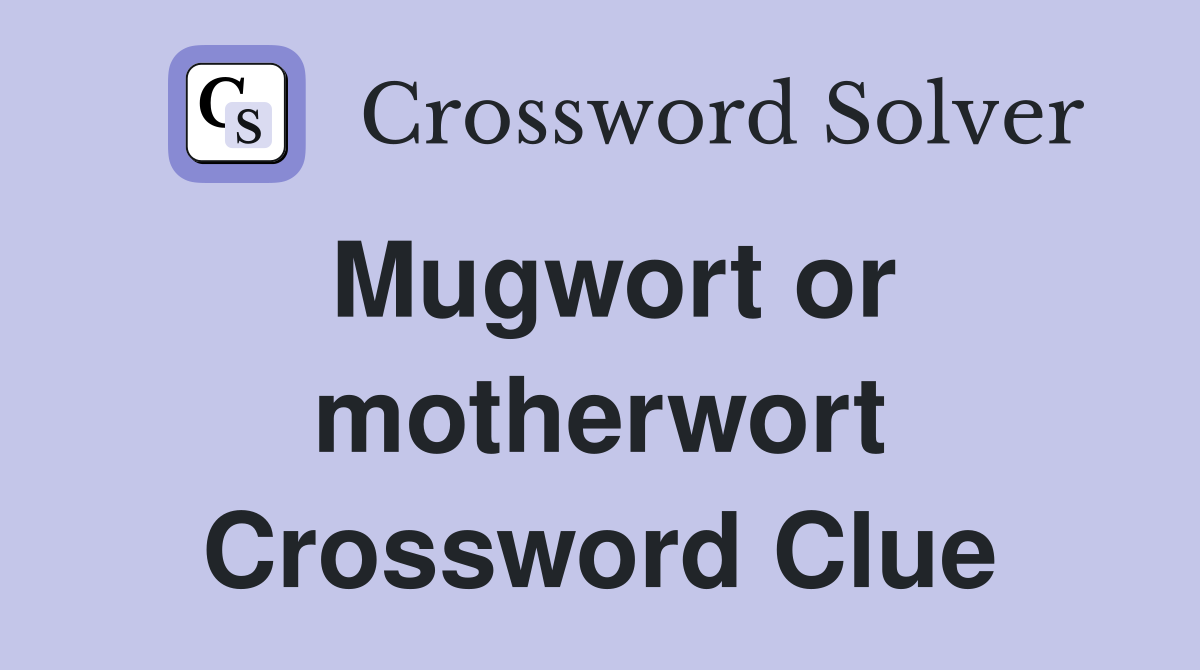 Mugwort or motherwort Crossword Clue