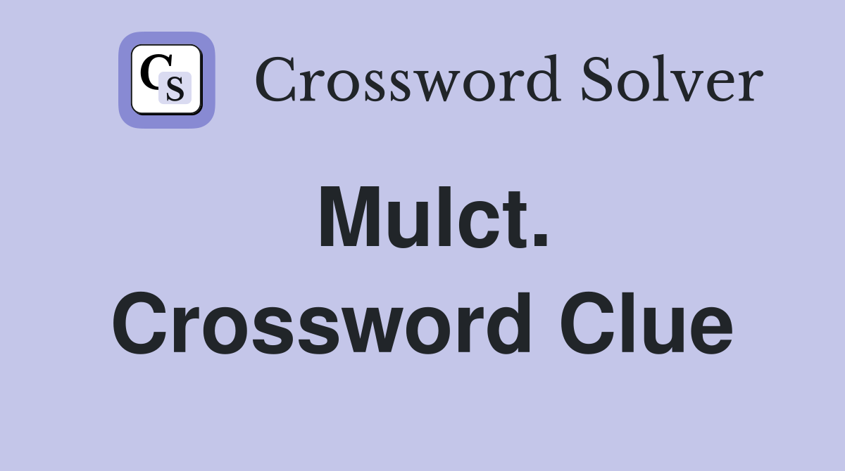 Mulct. Crossword Clue