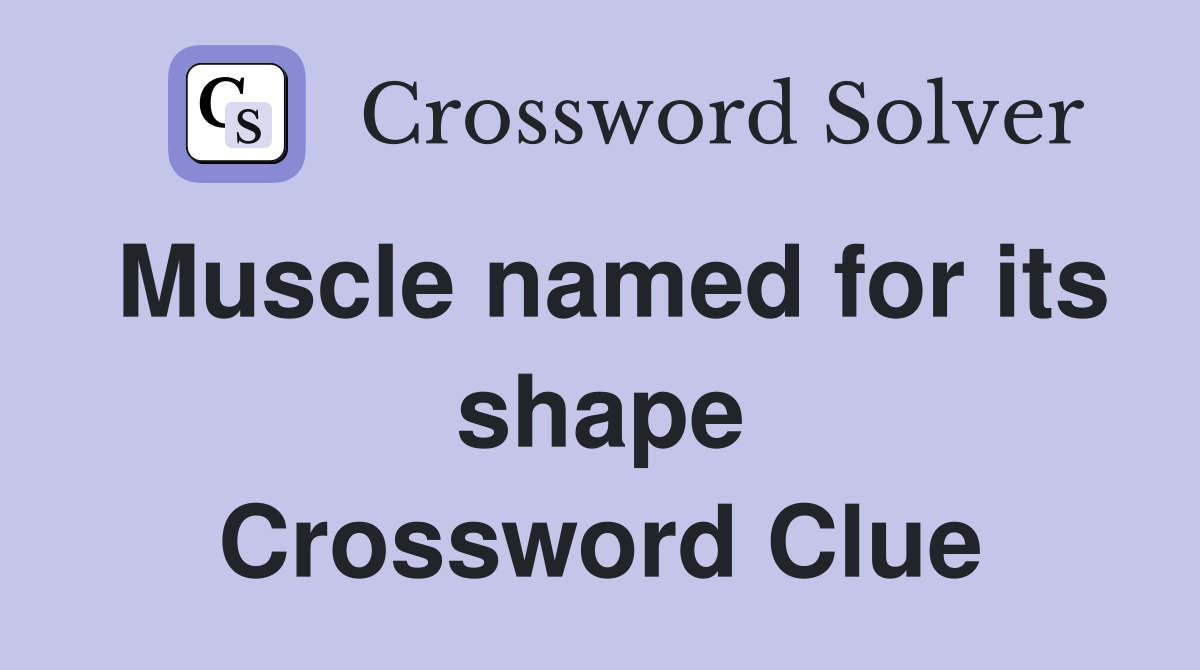 Muscle named for its shape Crossword Clue