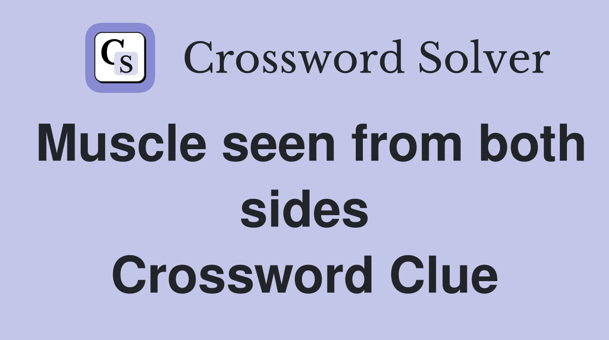 Muscle seen from both sides Crossword Clue