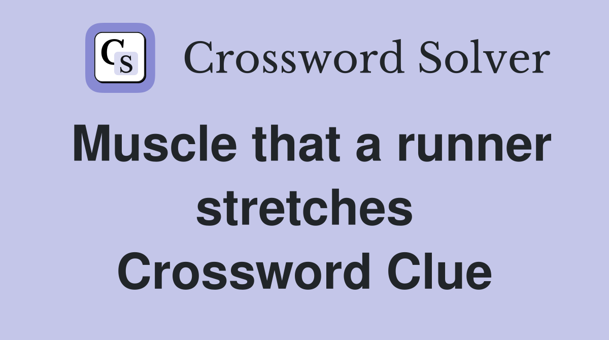 Muscle that a runner stretches Crossword Clue