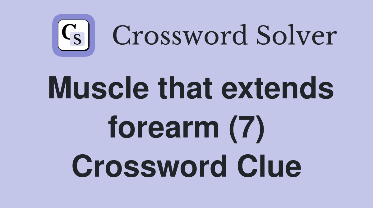 Muscle that extends forearm (7) Crossword Clue
