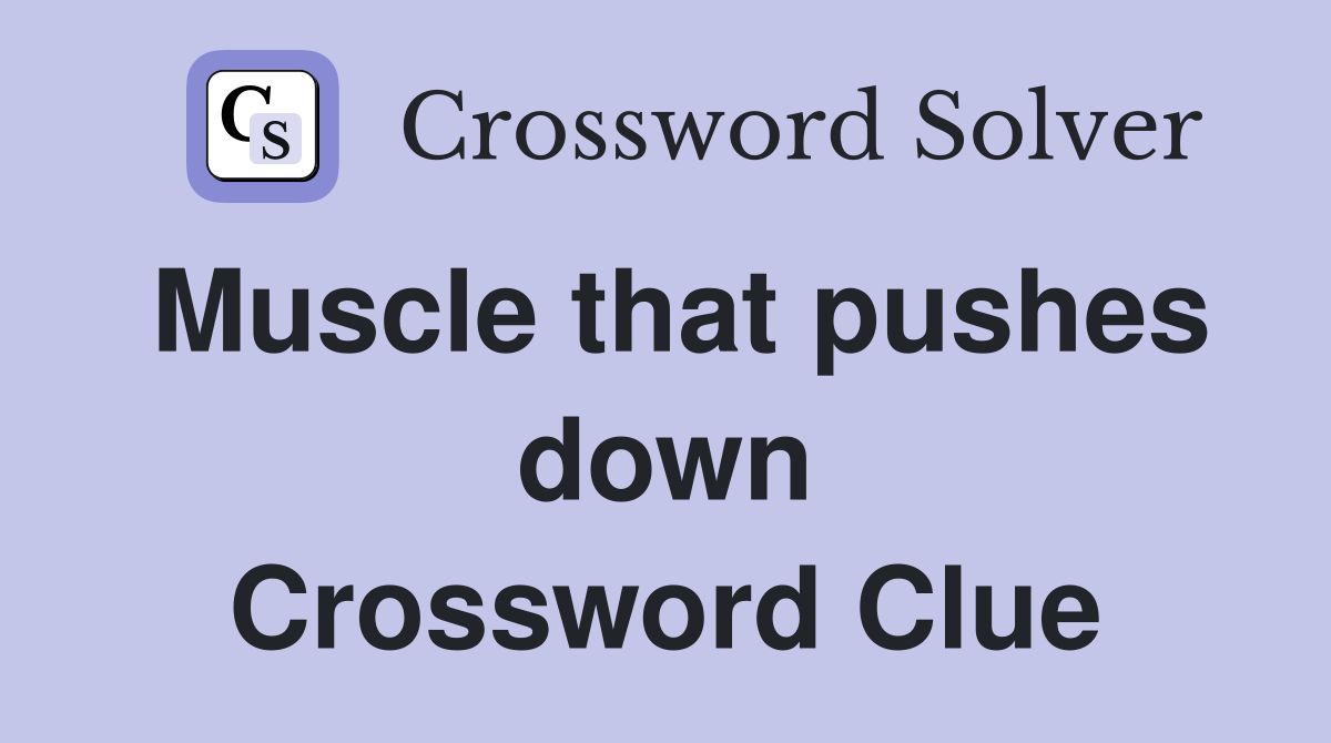 Muscle that pushes down Crossword Clue