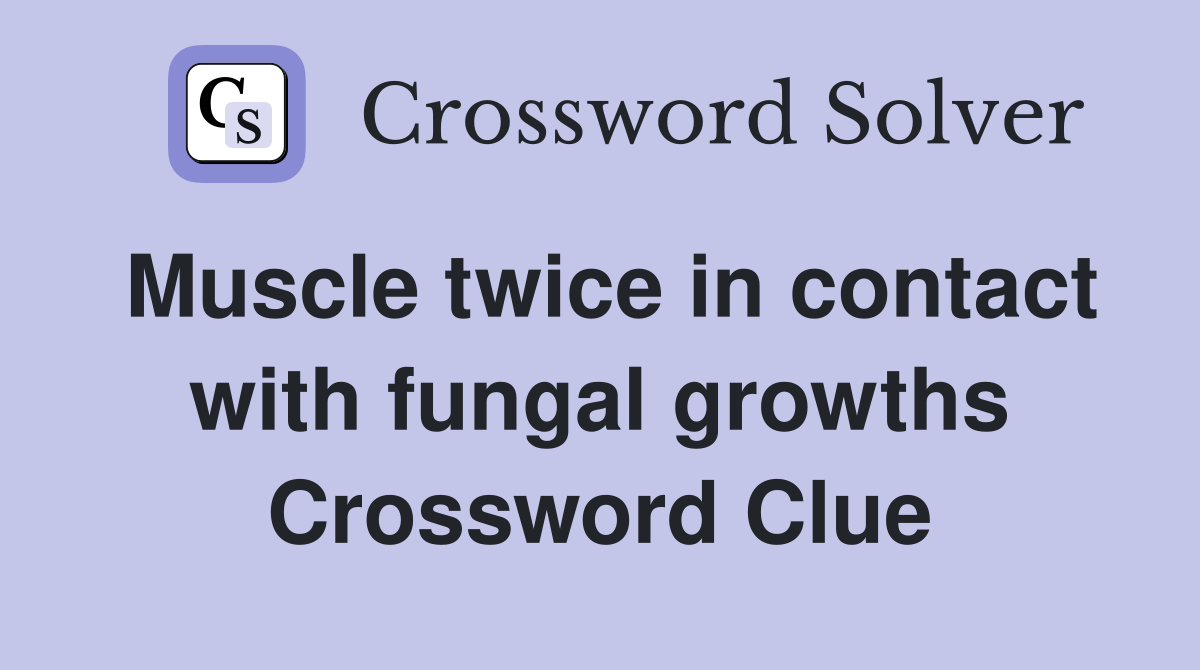 Muscle twice in contact with fungal growths Crossword Clue