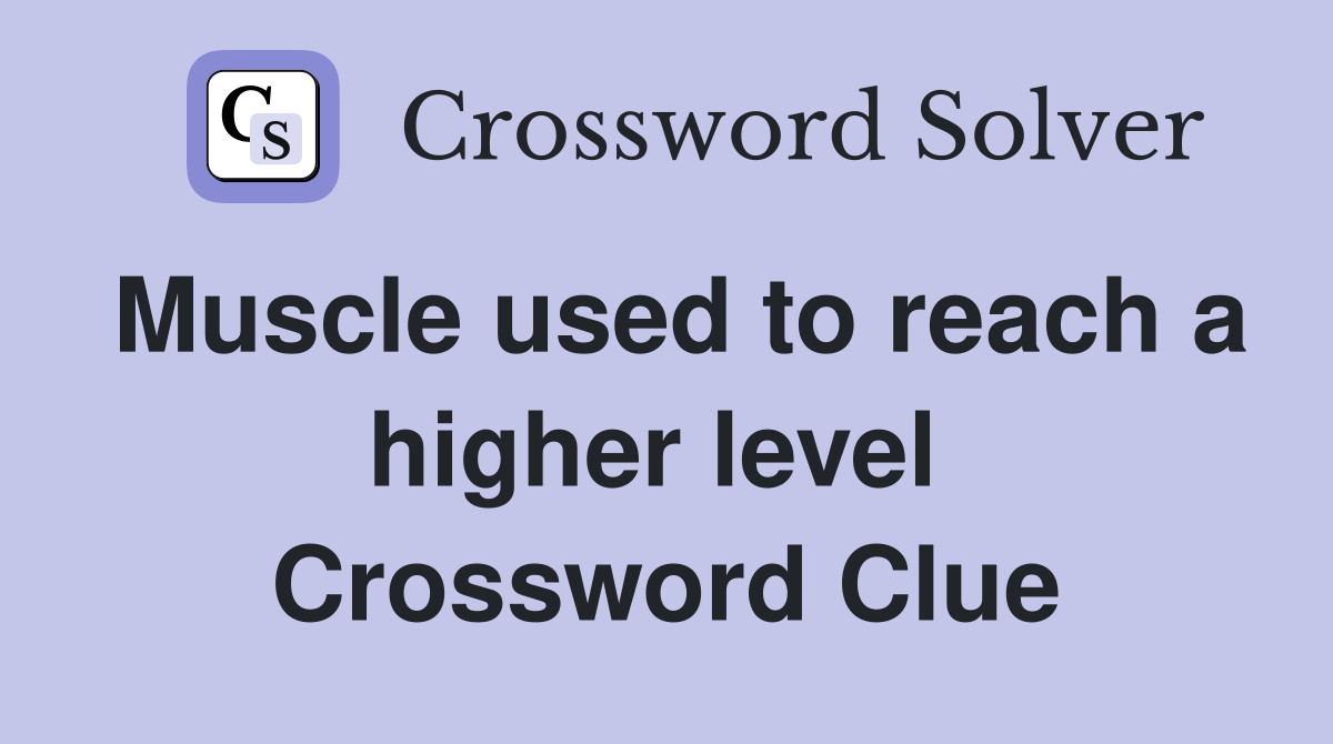 Muscle used to reach a higher level  Crossword Clue