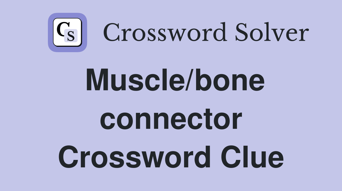 Muscle/bone connector Crossword Clue