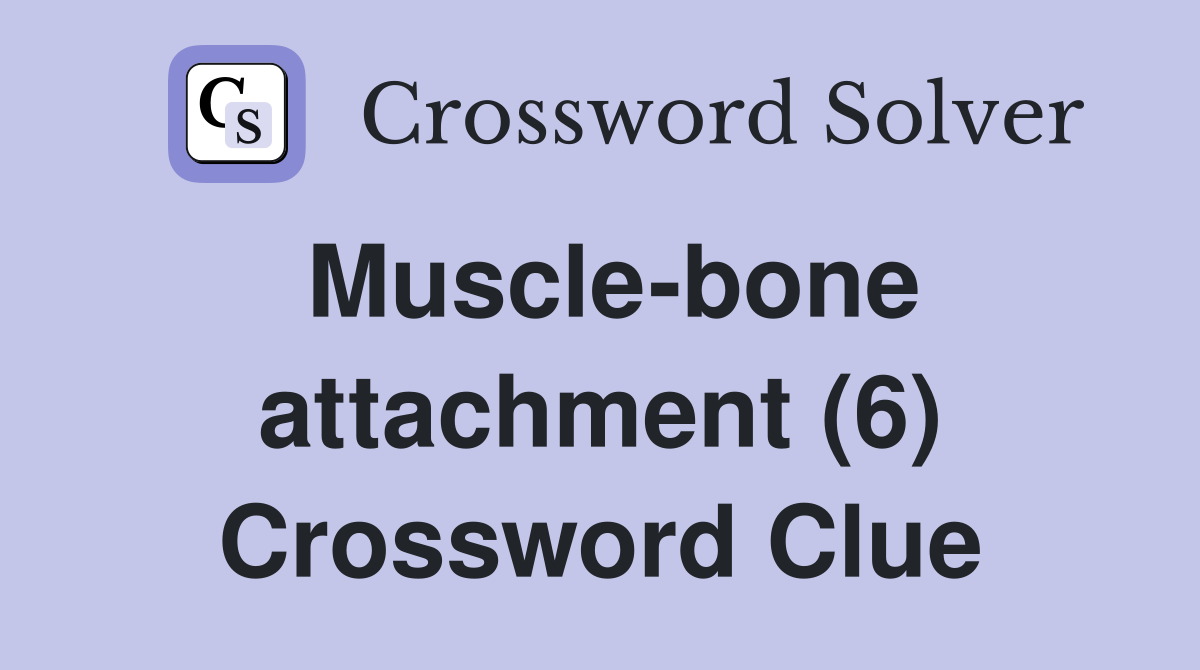 Muscle-bone attachment (6) Crossword Clue
