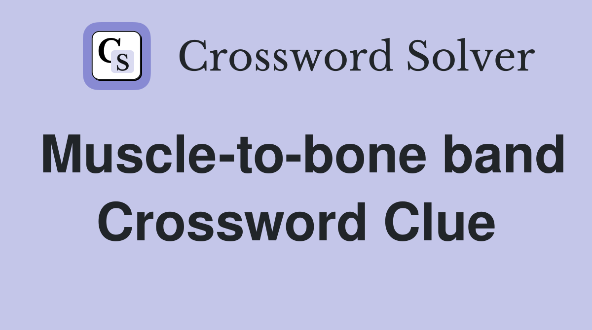 Muscle-to-bone band Crossword Clue