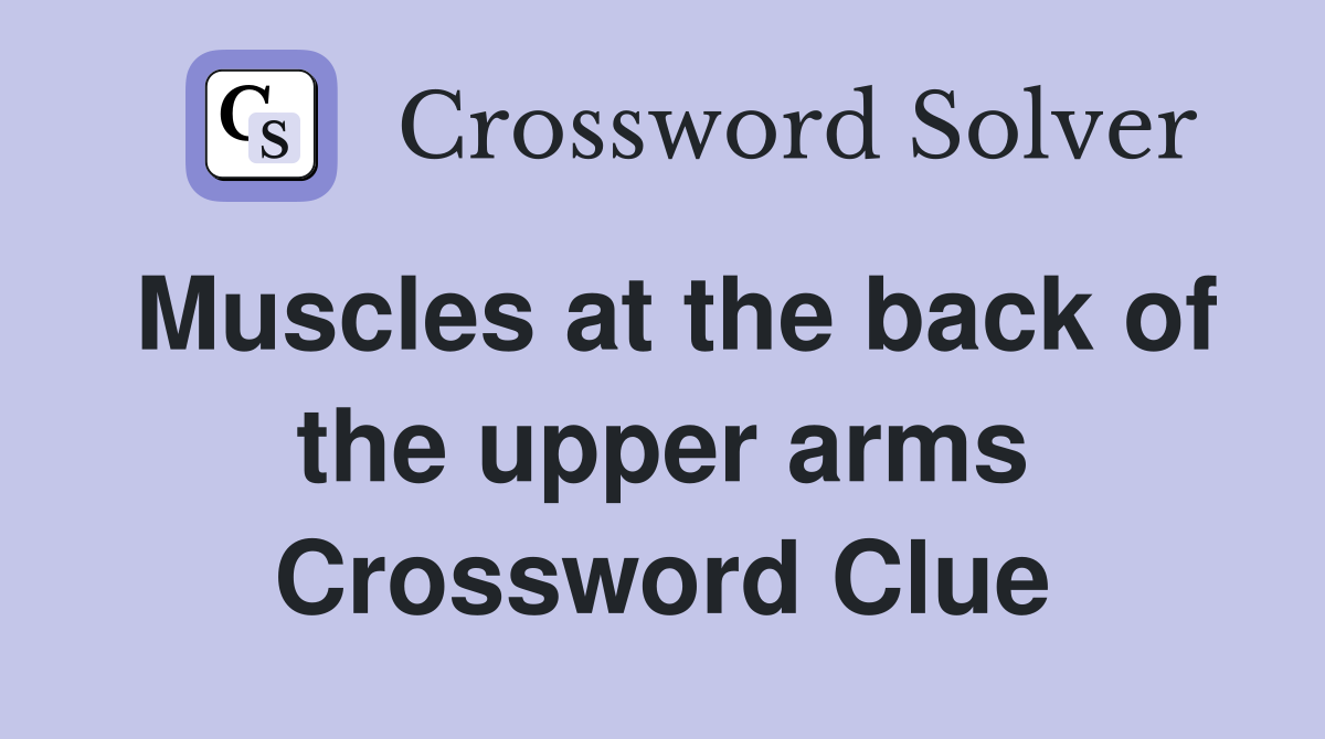 Muscles at the back of the upper arms Crossword Clue