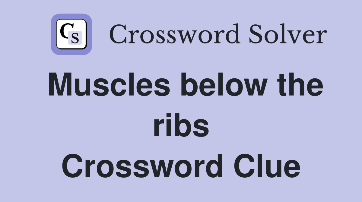 Muscles below the ribs Crossword Clue