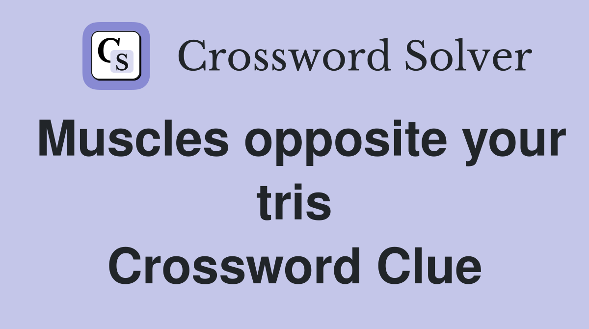 Muscles opposite your tris Crossword Clue