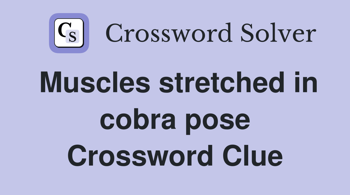 Muscles stretched in cobra pose Crossword Clue