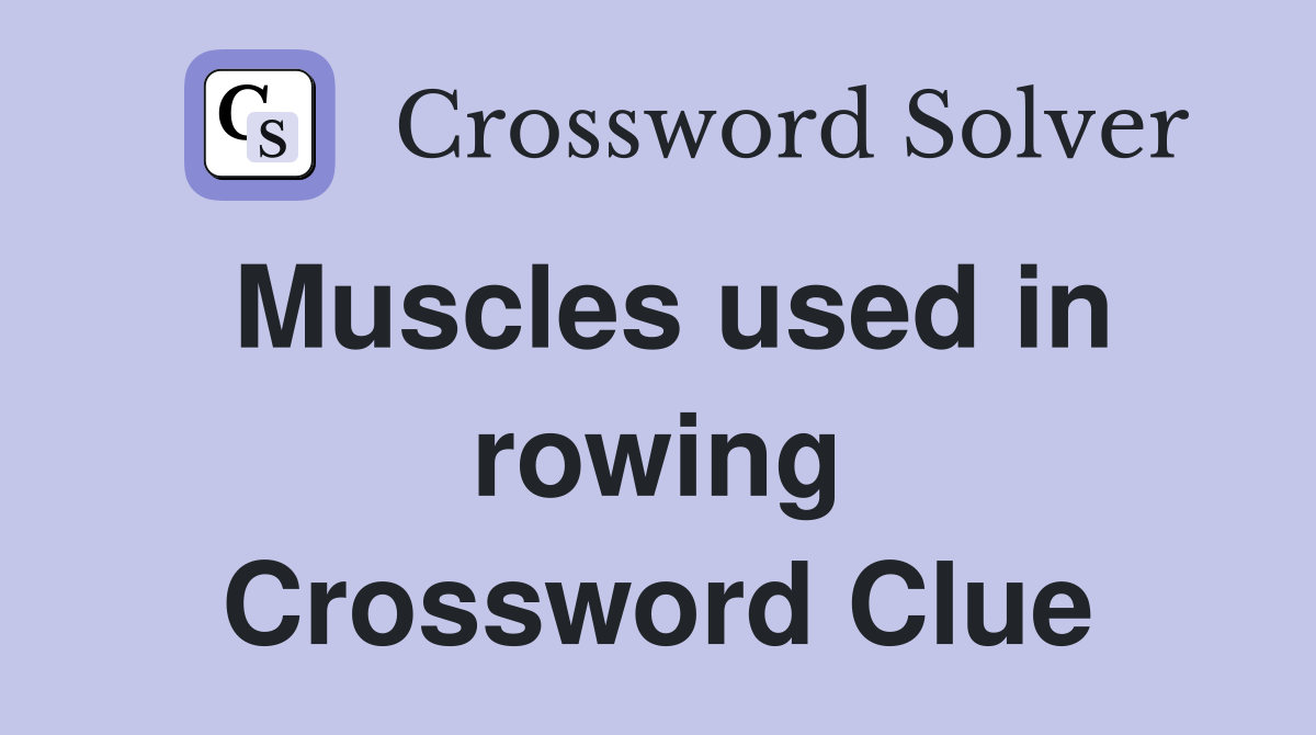 Muscles used in rowing Crossword Clue