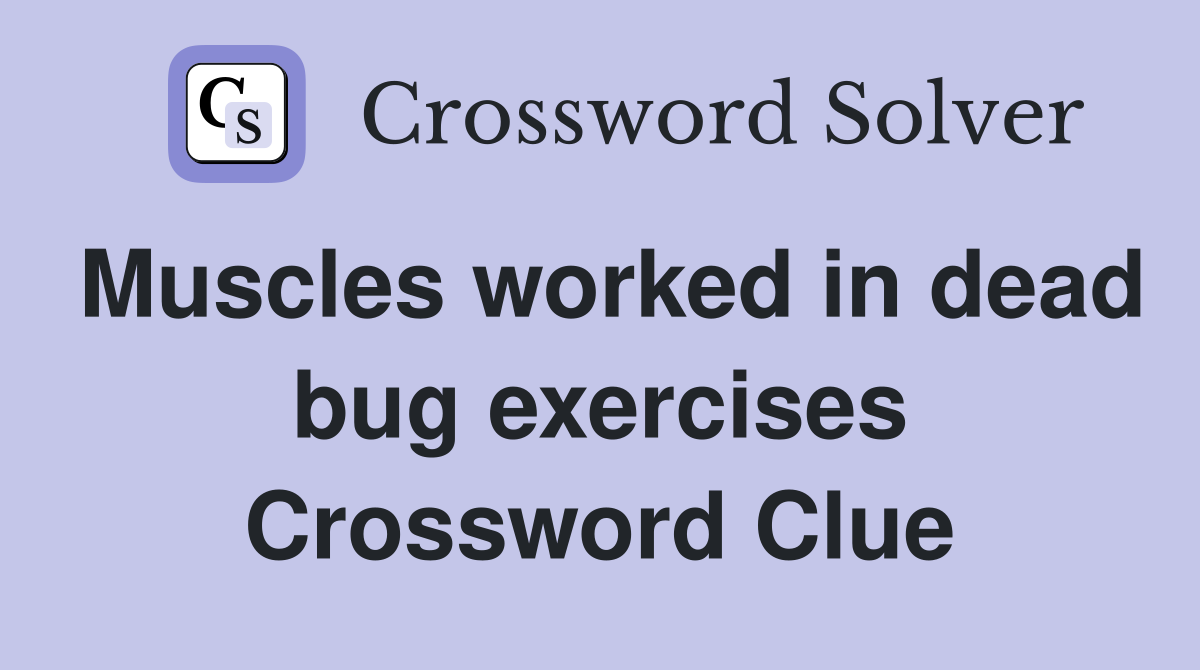 Muscles worked in dead bug exercises Crossword Clue