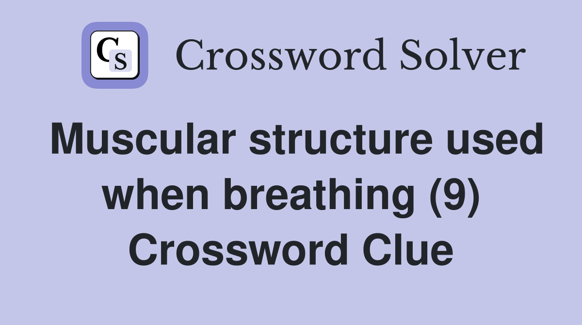 Muscular structure used when breathing (9) Crossword Clue