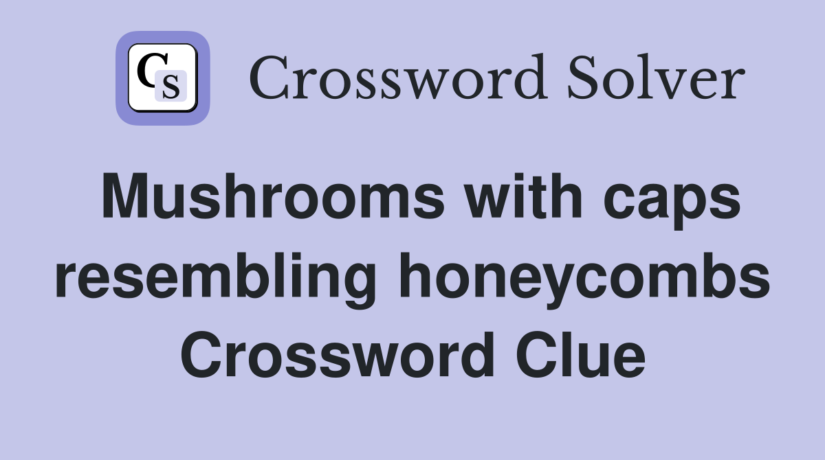 Mushrooms with caps resembling honeycombs Crossword Clue