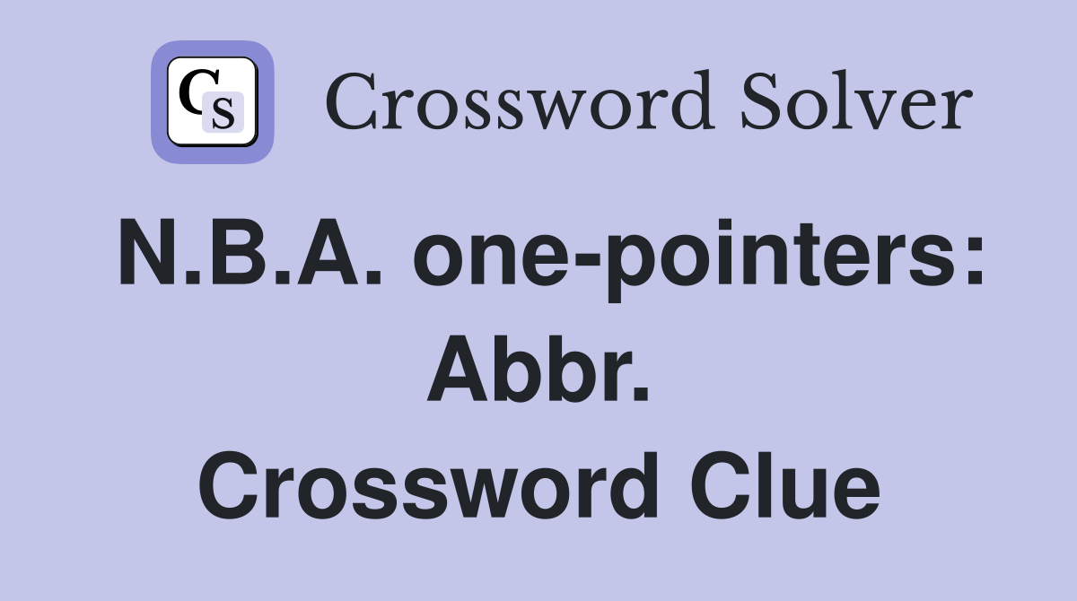 N.B.A. one-pointers: Abbr. Crossword Clue